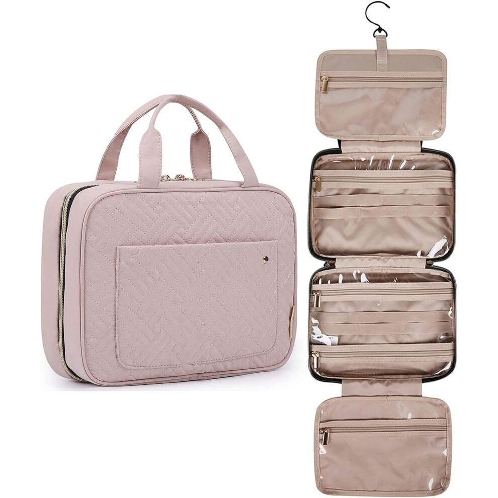 Tianfu Toiletry Bag Travel Bag With Hanging Hook, Water-Resistant Makeup Cosmetic Bag Travel Organizer For Accessories