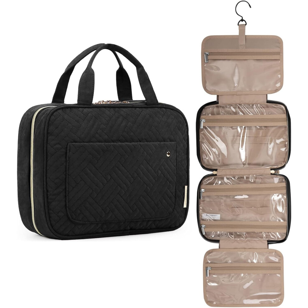 Tianfu Toiletry Bag Travel Bag With Hanging Hook, Water-Resistant Makeup Cosmetic Bag Travel Organizer For Accessories