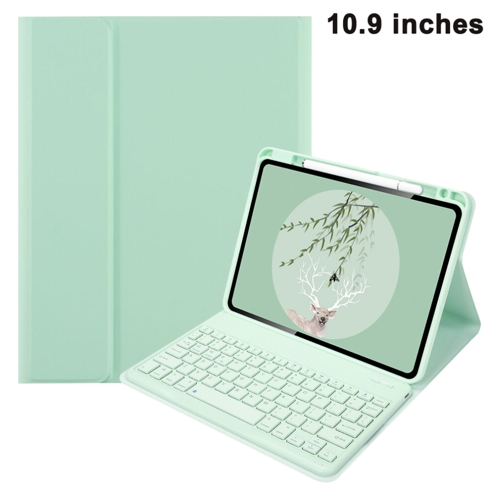 Compatible Ipad Keyboard With Pen Slot All-Inclusive Protective Cover-Ipad/Air4/10.9 Fresh Ordinary Green 7770198300499