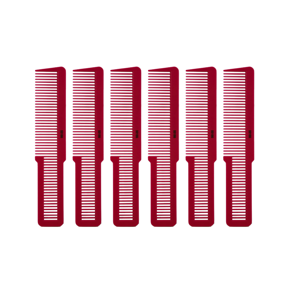 Tianfu Unisex Red Hair Cutting Comb Professional Styling Comb Barber Styling Hair Comb Clipper Cutting Comb For Stylists And Barbers