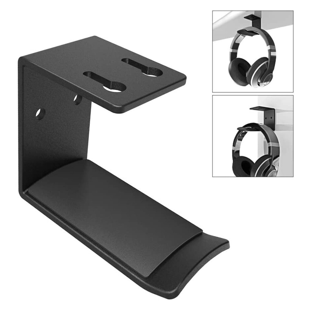 Aluminum alloy earphone stand - top plastic.Space saving headphone holder hook headphone holder monitor-image-OPC-PHFXTBP-NEW