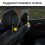 Universal car rear pillow bracket - silver + black (round rod) 4