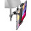 Universal car rear pillow bracket - silver + black (round rod) 2