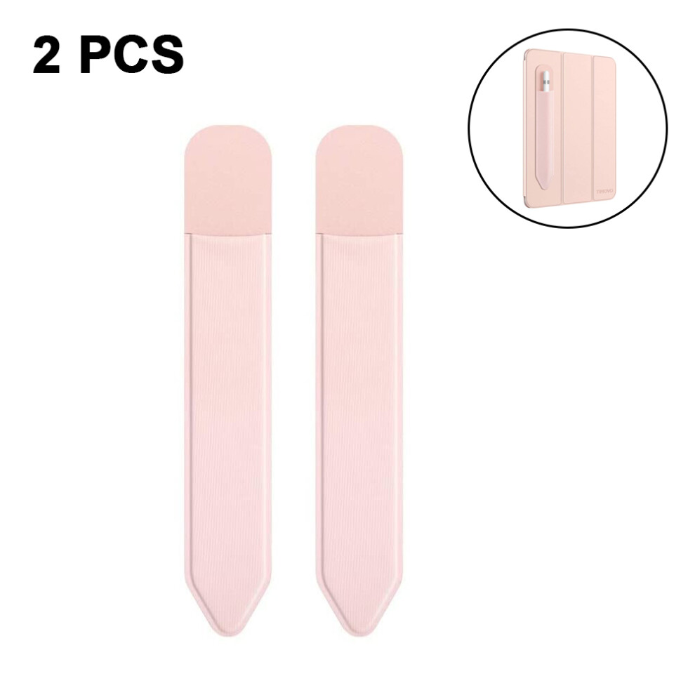 2Pcs Compatible With Apple Pencil Case - .Removable Elasticated Leather Sleeve Pocket Pocket Pink 7770198292022