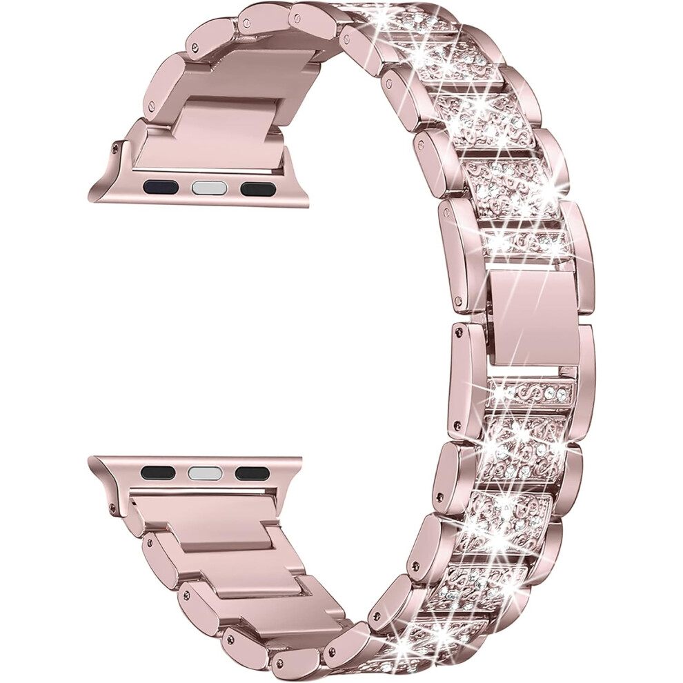 Bands Compatible With Apple Watch Band 38Mm 40Mm 41Mm 42Mm 44Mm 45Mm Iwatch Series,Metal Bracelet Adjustable Wristband 7770198295276