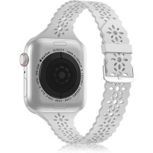 Lace silicone strap, slim thin hollow sector sports strap, compatible with the soft replacement strap of iWatch series