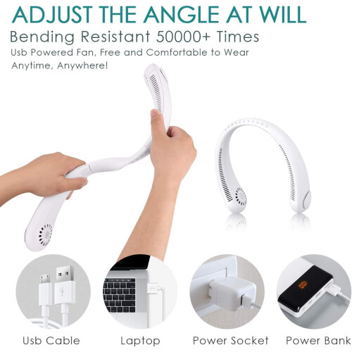Leafless Hanging Neck Fan - White 2household products 2