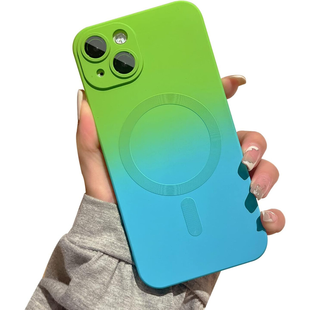 Magnetic Iphone 13 Case [Compatible With Magsafe], Cute Gradient Color Case For Women & Men, Soft Tpu Shockproof With Camera Lens Protector Case 7770198316674