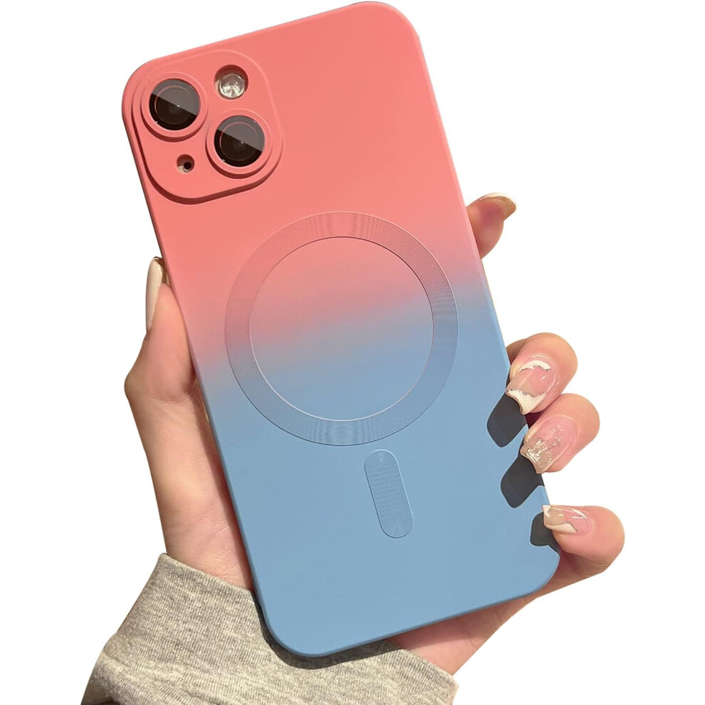 Magnetic Iphone 13 Case [Compatible With Magsafe], Cute Gradient Color Case For Women & Men, Soft Tpu Shockproof With Camera Lens Protector Case 7770198316698