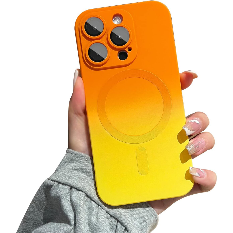 Magnetic Iphone14 Pro Max Case[Compatible With Magsafe], Cute Gradient Color Case For Women & Men,Soft Tpu Shockproof With Camera Lens Protector Case 7770198316971