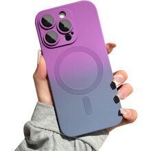 Magnetic iPhone 14 Case [Compatible with MagSafe], Cute Gradient Color Case for Women & Men, Soft TPU Shockproof with Camera Lens Protector Case