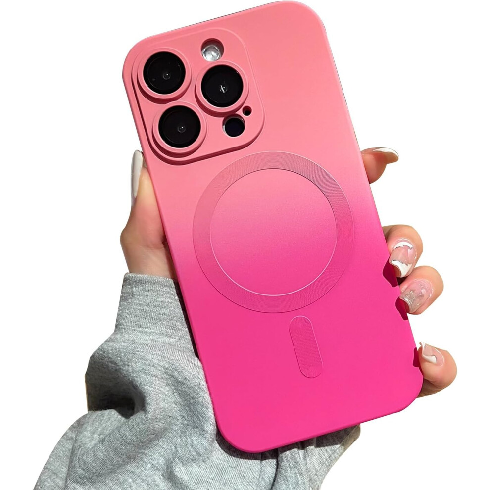 Magnetic Iphone14 Pro Max Case[Compatible With Magsafe], Cute Gradient Color Case For Women & Men,Soft Tpu Shockproof With Camera Lens Protector Case 7770198316995
