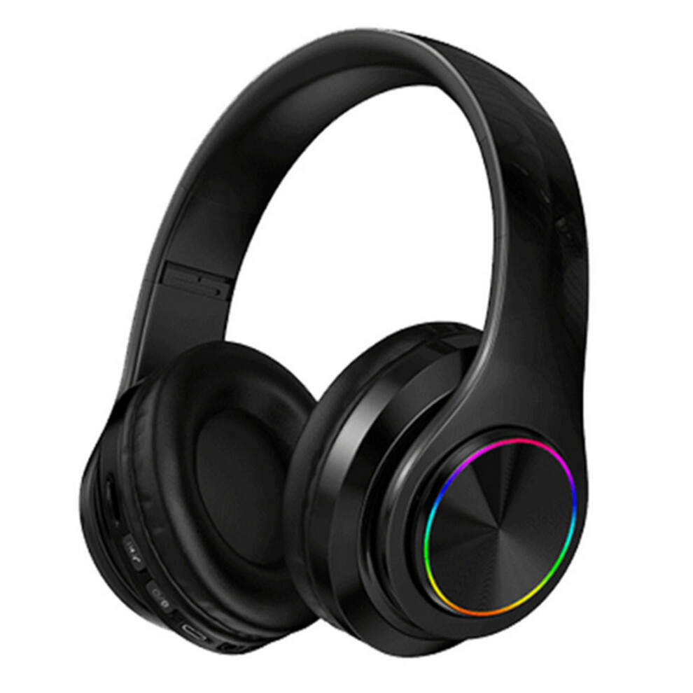 Bluetooth Headphones Over-Ear Wireless Headphones With Mic, Foldable And Lightweight Stereo Wireless Headphones-Pure Black 7770198293357