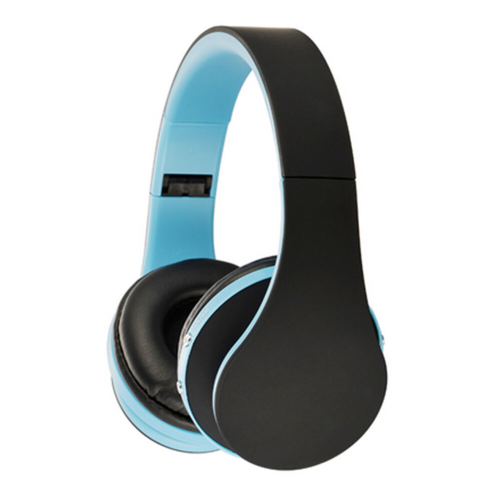 Wireless Bluetooth Headphones, Over-Ear Headphones With Mic, Foldable And Lightweight, Mp3 Mode And Fm Radio- Black/Blue 7770198293425
