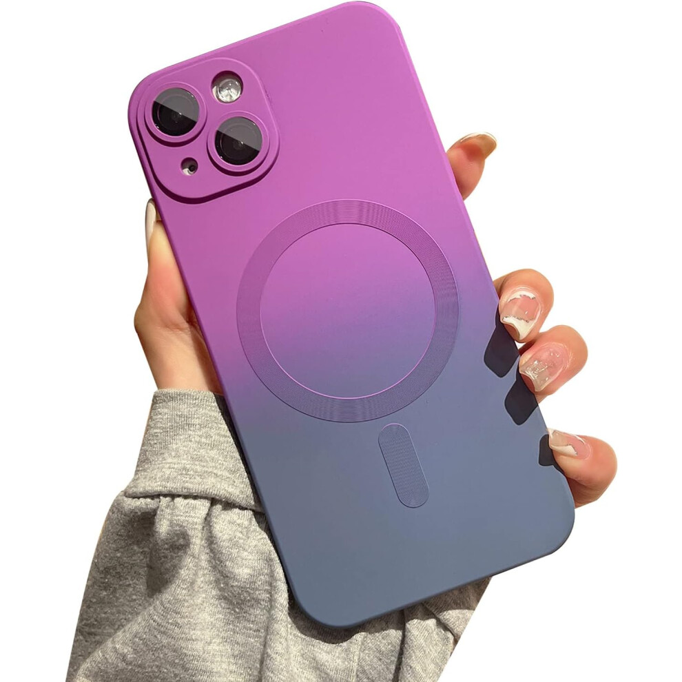 Magnetic Iphone 13 Case [Compatible With Magsafe], Cute Gradient Color Case For Women & Men, Soft Tpu Shockproof With Camera Lens Protector Case 7770198316711