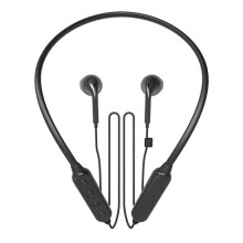 Bluetooth HeadphonesNeck Mount Wireless HeadphonesIn-Ear Sports Earbuds Noise Cancelling Headphones-black