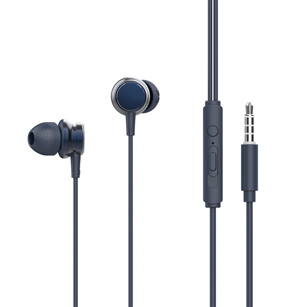 Wired Earbuds In-Ear Headphones With Mic, Headphones With Mic And Volume Control- Blue 7770198293678