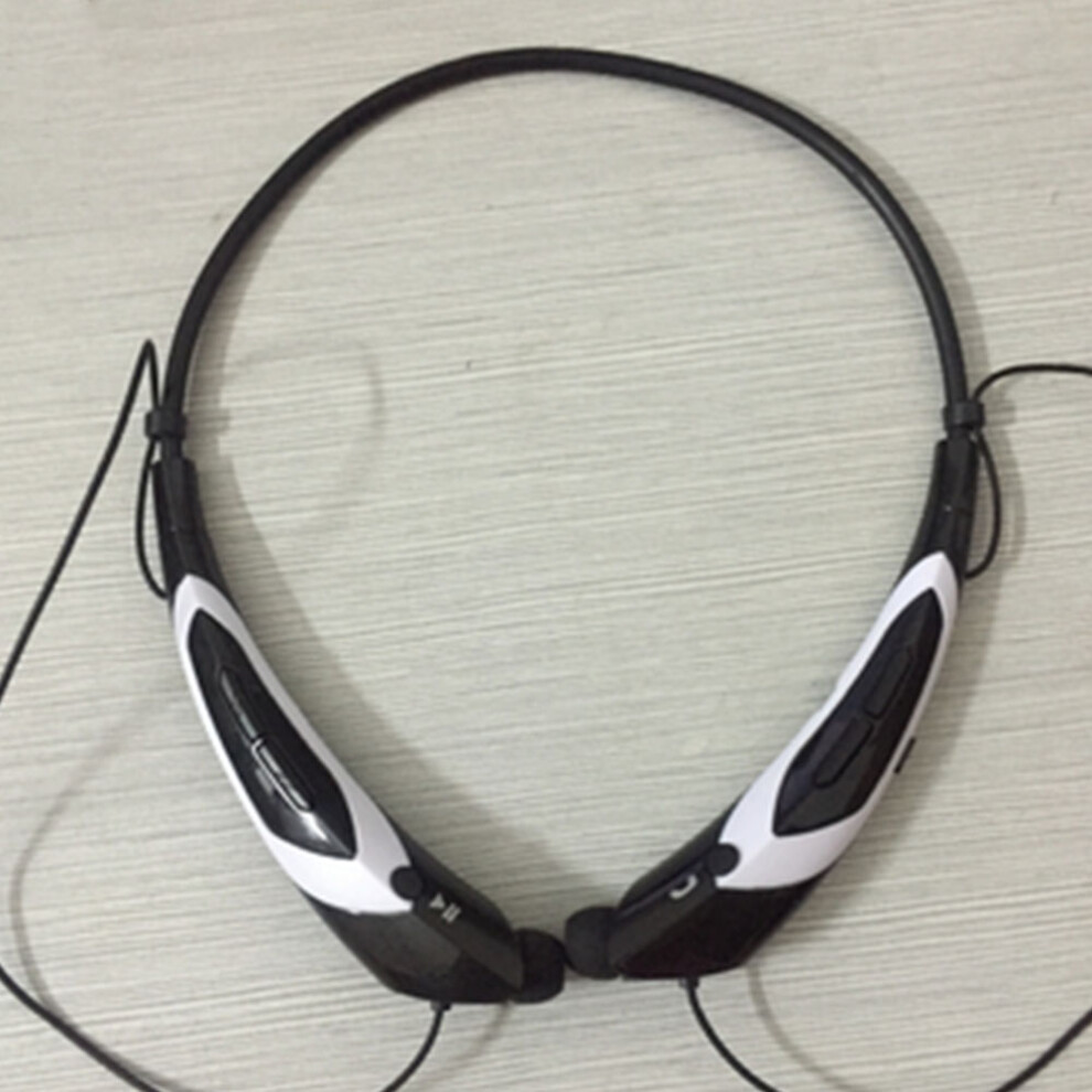 Bluetooth Headphones, Bluetooth 4.0 Wireless Neckband Headphones With Retractable Earbuds - And Black/White 7770198293814