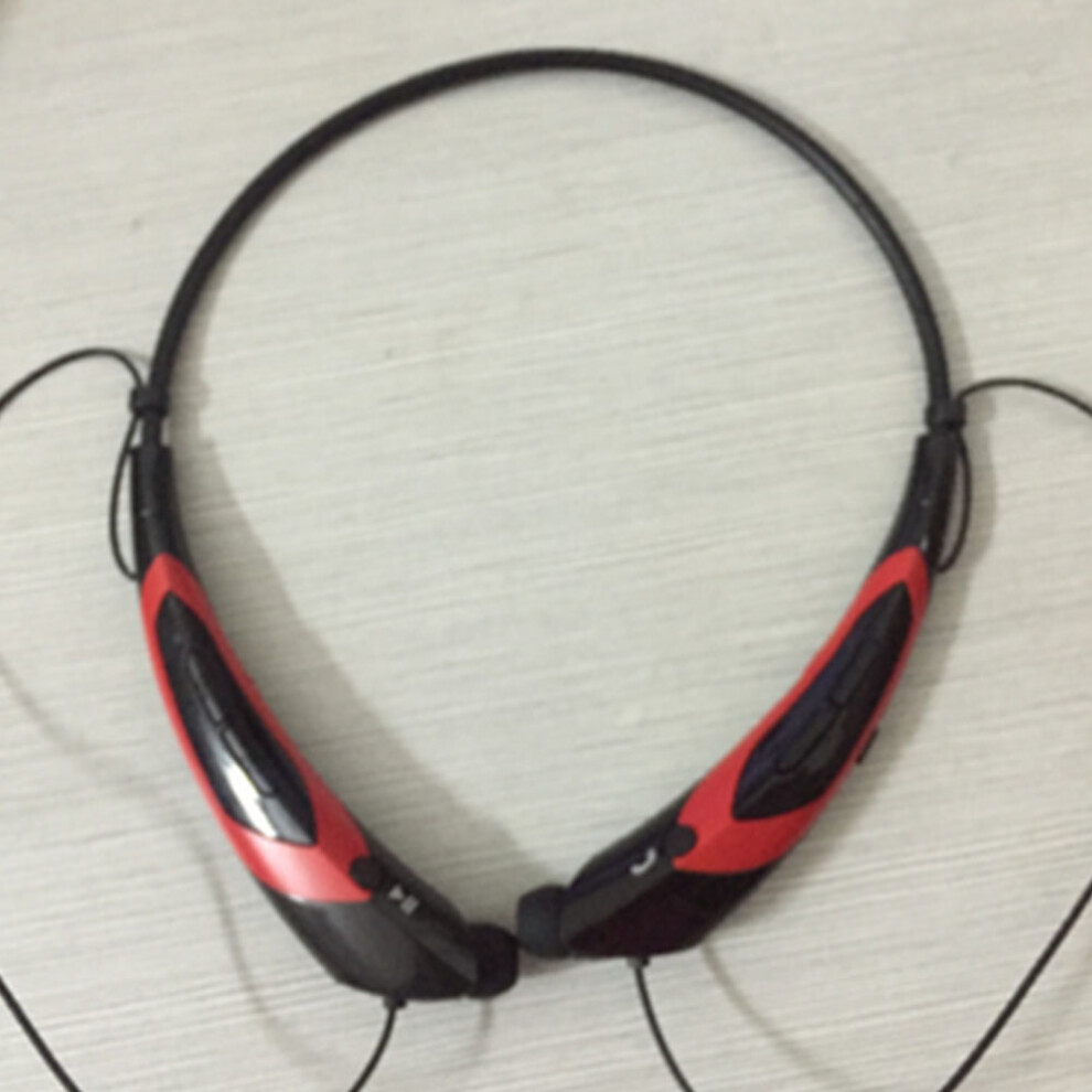 Bluetooth Headphones, Bluetooth 4.0 Wireless Neckband Headphones With Retractable Earbuds - Black/Red 7770198293845