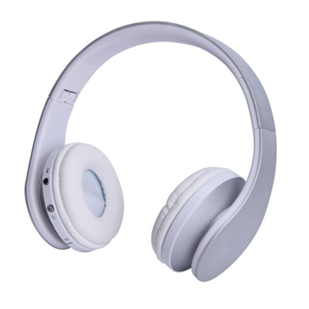 Wireless Bluetooth Headphones, Over-Ear Headphones With Mic, Foldable And Lightweight, Mp3 Mode And Fm Radio- Silver 7770198293449