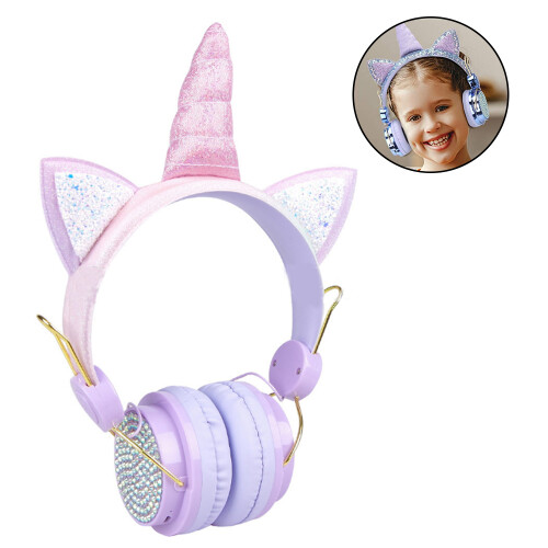Unicorn Wireless Bluetooth Headset - Purple 1