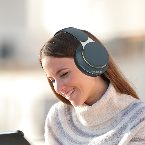 Wireless Headset Bluetooth Bass Headphones - Dark Blue 2