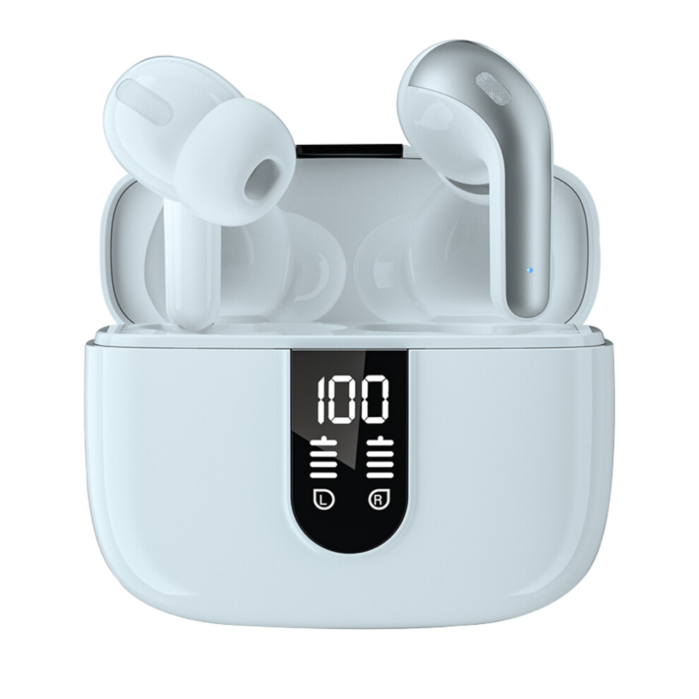 Bluetooth Headset-Sky Blank.with Wireless Charging Case In-Ear Earbuds With Microphone White/Black 7770198294972