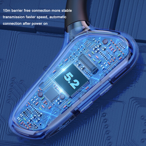 Sports Waterproof Bone Conduction Bluetooth Headphones - Blue 2