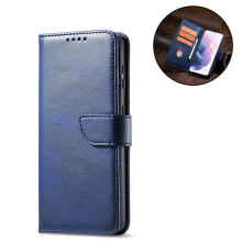 Samsung A12 5G Flip Cover - Blue.Wallet Series PU Leather Flip Phone Case