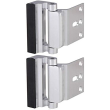 2 Pack Door Reinforcement Locks with 8 Screws, Home Security Door Lock for Toddler, Childproof Door Lock Night Lock Withstand 800 Lbs Silver