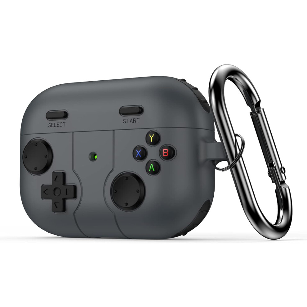 Airpods Pro 2 Case Cover, Gamepad Design For Airpod Pro2 Case With Keychain, Silicone Protective Case Men Women (Airpods Pro Not Include) Gray 7770198288452