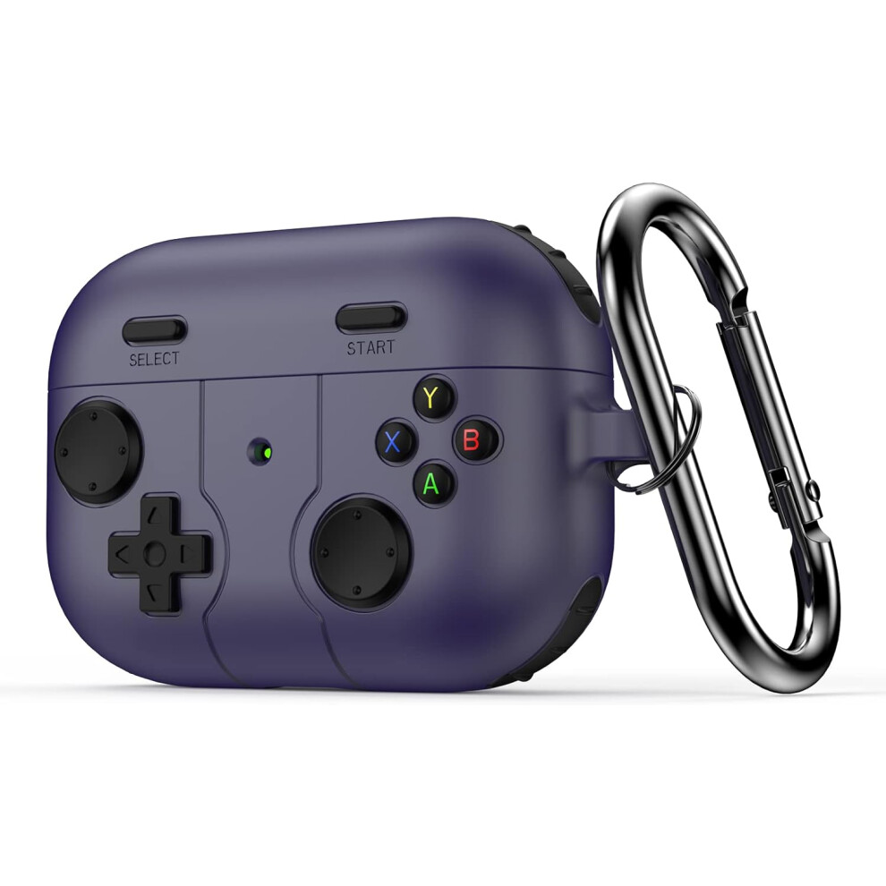Airpods Pro 2 Case Cover, Gamepad Design For Airpod Pro2 Case With Keychain, Silicone Protective Case Men Women (Airpods Pro Not Include) Violet 7770198288513