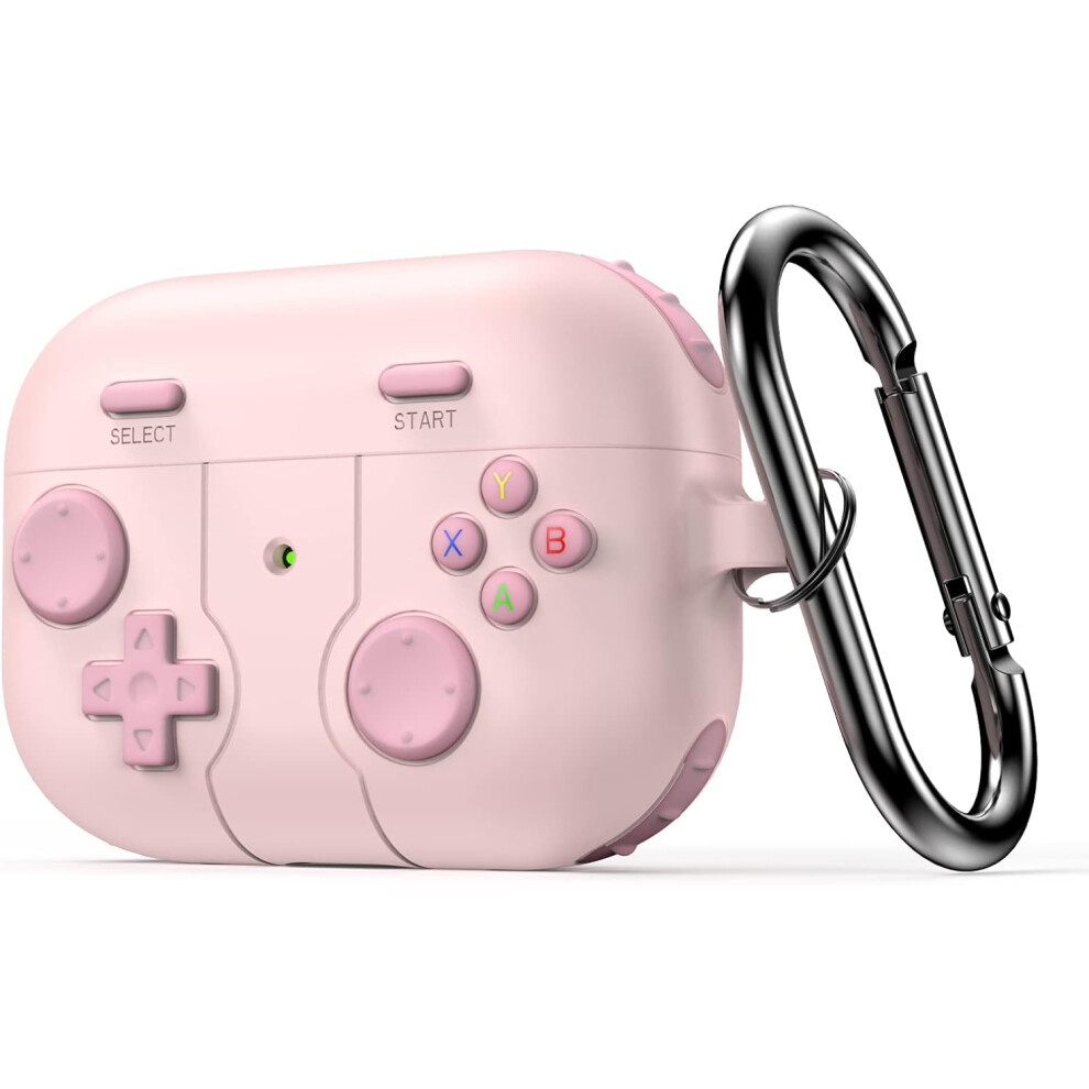 Airpods Pro 2 Case Cover, Gamepad Design For Airpod Pro2 Case With Keychain, Silicone Protective Case Men Women (Airpods Pro Not Include) Pink 7770198288490