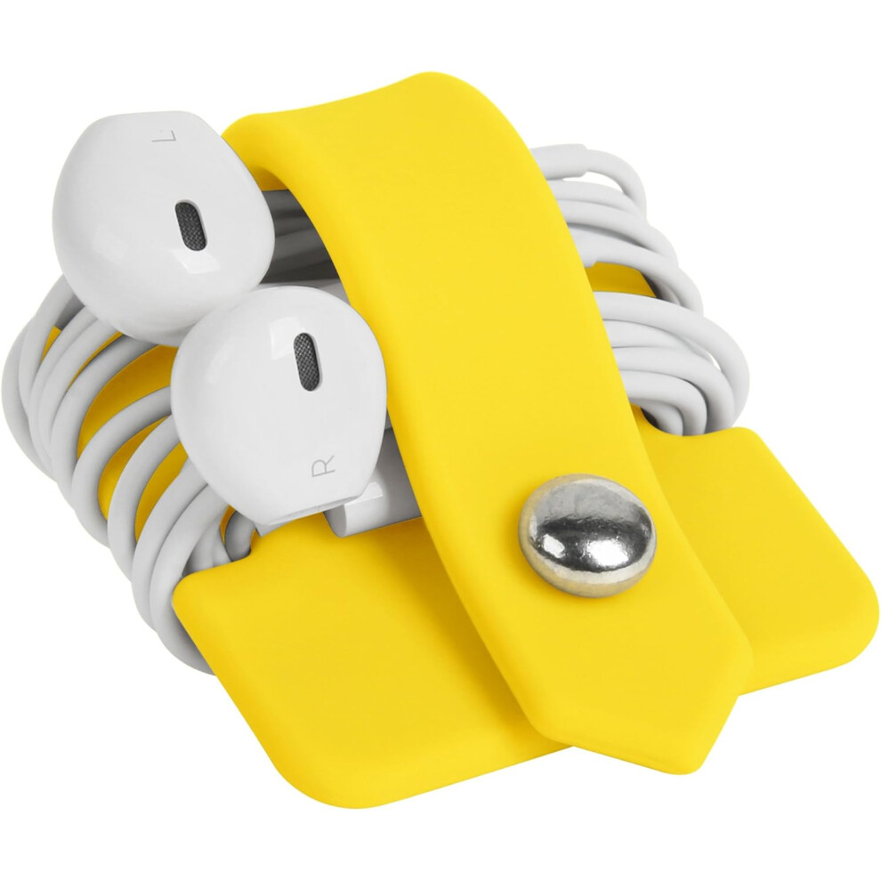 Cord Organizer Earbuds Holder Earphone Wrap Earphones Organizer Headset Headphone Earphone Wrap Winder Cord Manager Cable Winder Yellow 7770198287622