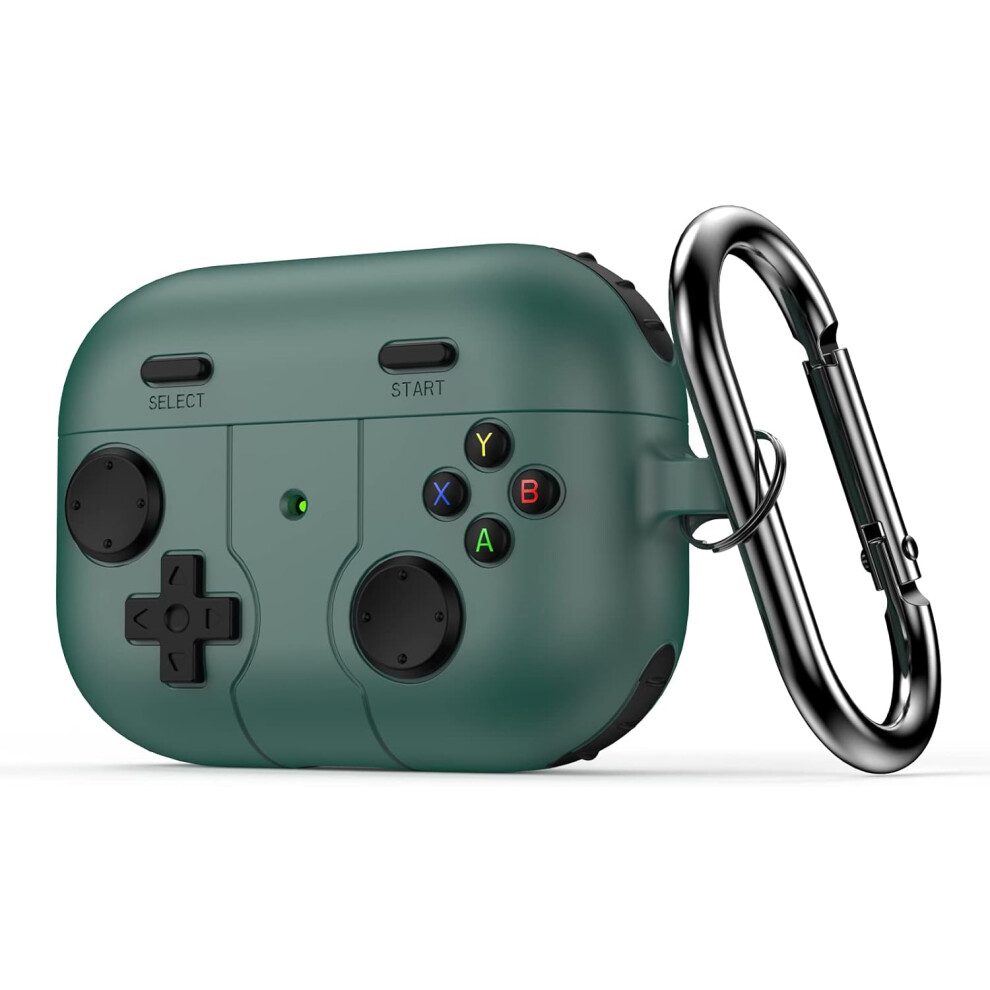 Airpods Pro 2 Case Cover, Gamepad Design For Airpod Pro2 Case With Keychain, Silicone Protective Case Men Women (Airpods Pro Not Include) Green 7770198288469
