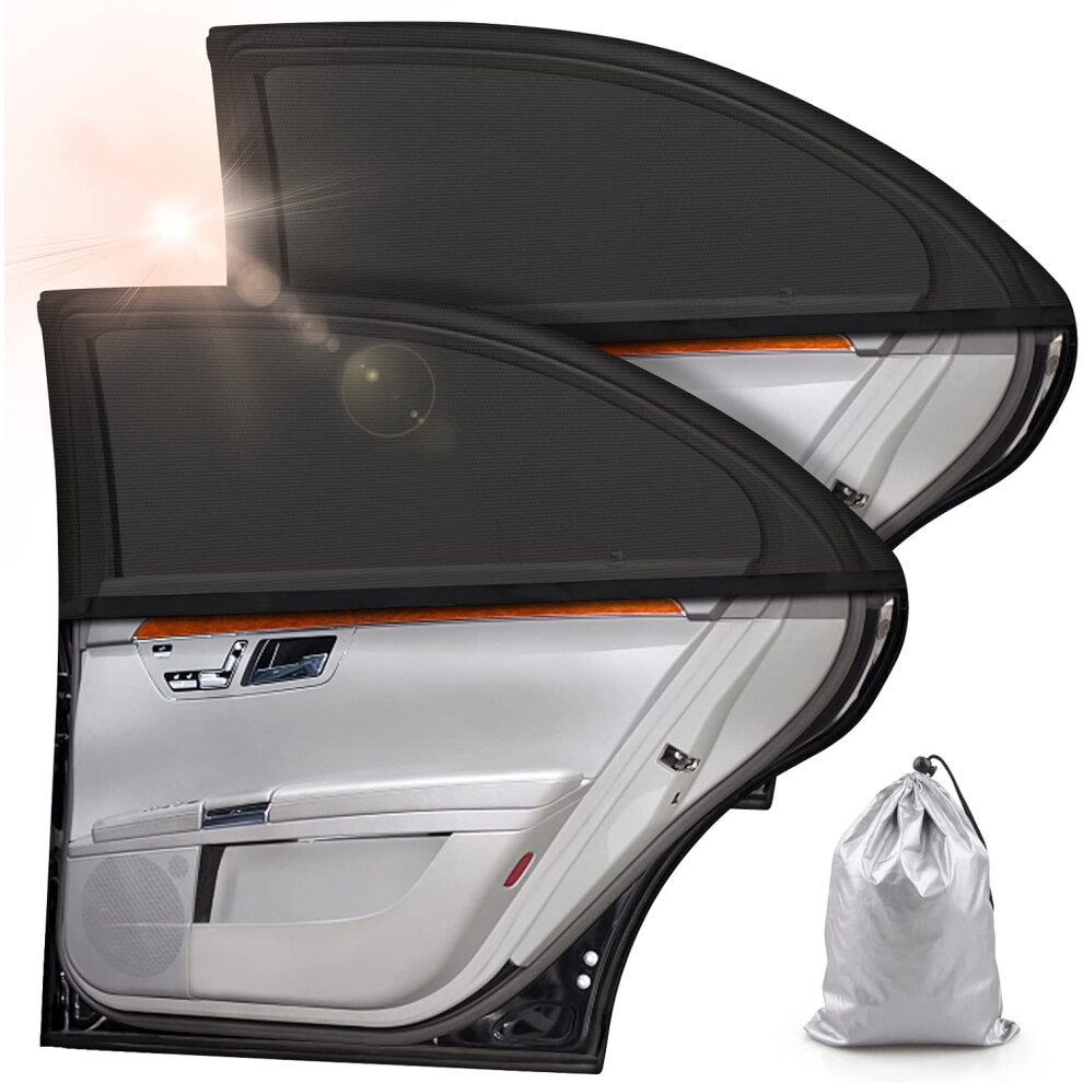 Tianfu Baby Car Sun Shade, 2 Pieces Car Sun Shade, Block Out Uv Rays, Kids Rear Car Sun Shade, Fits Most Cars