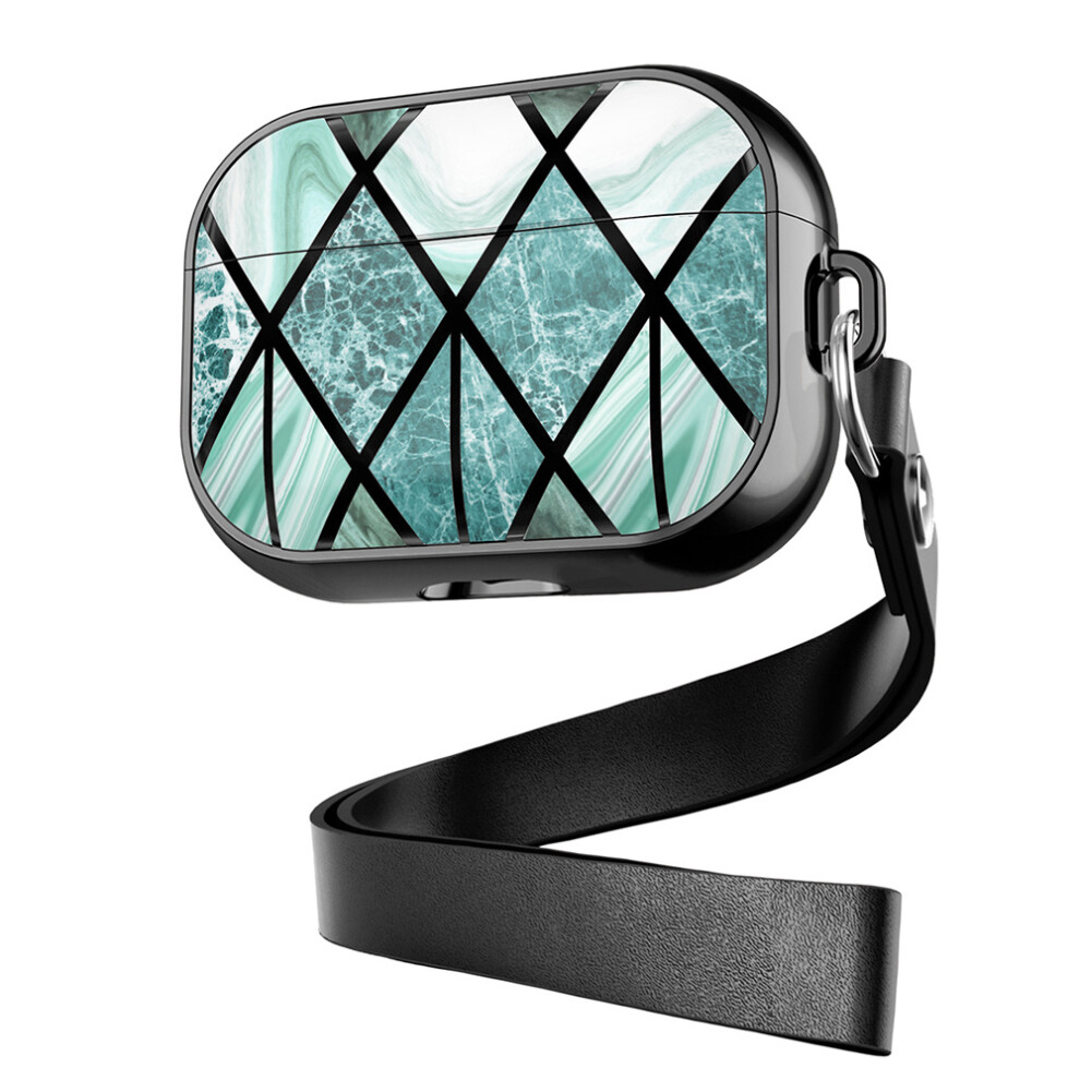 Suitable Compatible With Airpods Printed Headphone Sleeve - 3Rd Generation Lake + Rope Black/Green 7770198294507