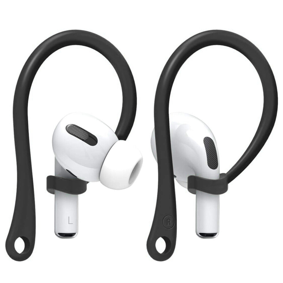2 Pairs Of Earphones Anti-Lost Silicone Ear Hooks - Black 7770198294576