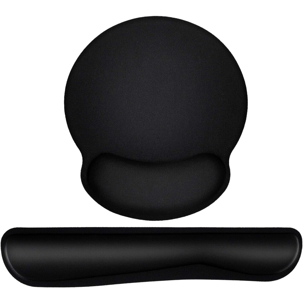 Ergonomic Mouse Pad With Wrist Guard Gel Mouse Pad With Wrist Support, Black 7770198306255