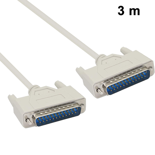 1.5m/3m parallel DB25 male printer cable compatible with connecting computer with DB25 female connector to printer-3m