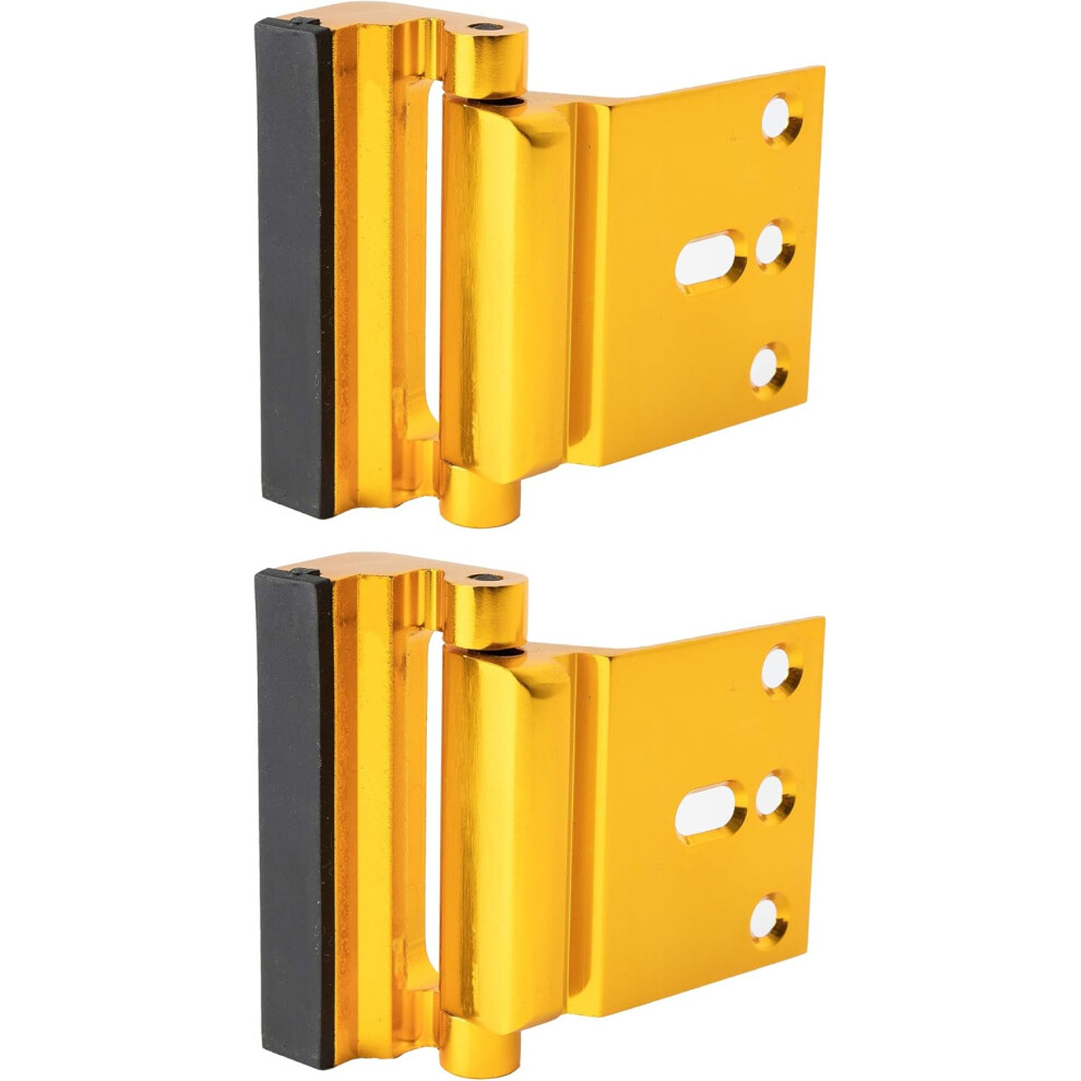 2 Pack Door Reinforcement Locks With 8 Screws, Home Security Door Lock For Toddler, Childproof Door Lock Night Lock Withstand 800 Lbs Gold Tianfu