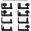 Sliding Barn Door Floor Guide, Adjustable Wall Mount Stay Roller Guide, Non-Scratch Rollers, Flush Bottom, Barn Door Panel Non-Groove, Black 2