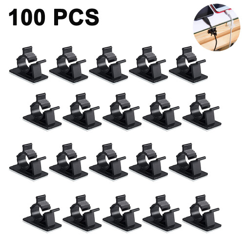 Nylon Wire Adjustable Cable Clips Adhesive Cable Management Clips Adjustable Clamp.Black