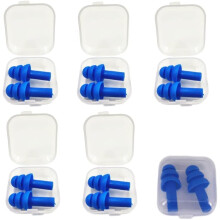 6 pairs of silicone swimming earplugs, reusable silicone swimming earplugs, swimming shower covers, swimming