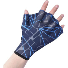 Nylon swimming gloves, water swimming mesh gloves, water training hands, swimming equipment gloves, suitable for water training and swimming (L)