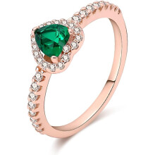 Cute Dainty Women's 925Sterling Silver Drill Rings Delicate Rings Gemstone Rings Wedding Jewelry Heart Gemstone Promise Engagement Love Ring/Size 8