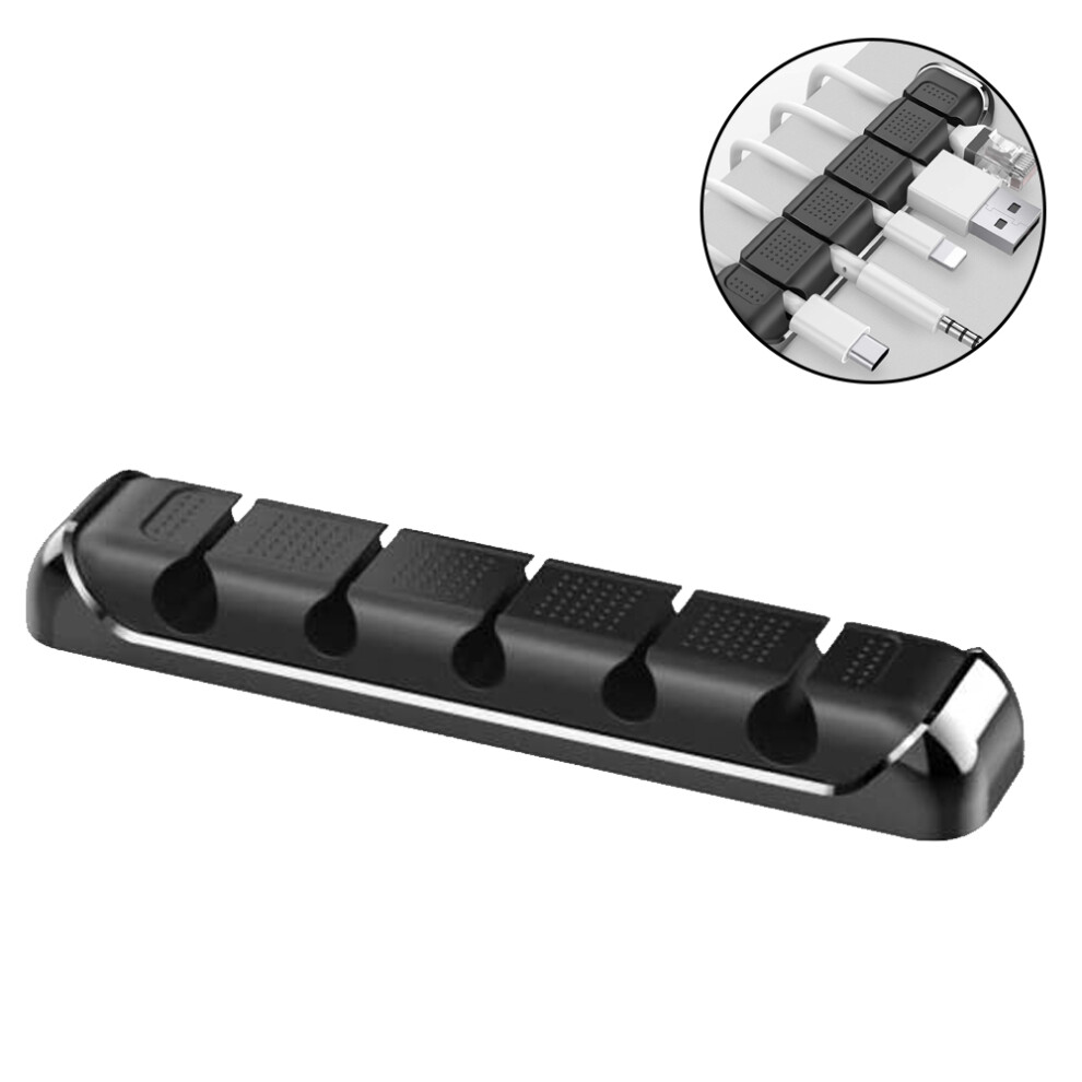 Desktop Data Cable Organizer - Black.for Organising Usb Cables/Power Cords/Wires Home Office And Car 7770198298390