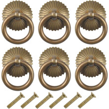 pcs Vintage Furniture Handle, Drawer Ring Pull Handle, Antique Pull Handles, Furniture Knob for Kitchen Cabinet Cupboard Dresser Door (Antique)