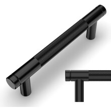 2 Pieces Black Kitchen Cabinet Handle 96mm Furniture Handles with Screws, for Desks, Drawers, Cupboards, Cupboard UK0040