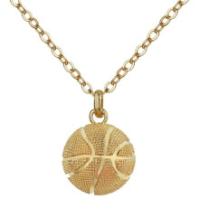 Minimalist Hollow Basketball Pendant Necklace for Teens Sports Lover Friendship Gift